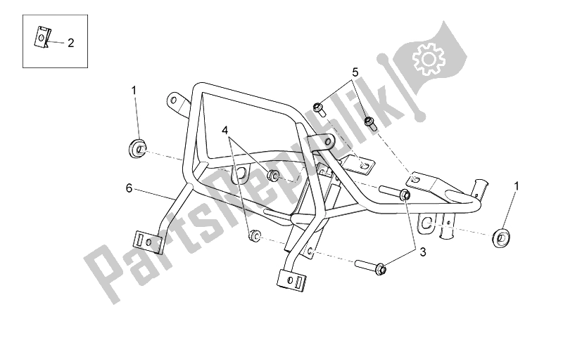 All parts for the Front Frame of the Aprilia NA 850 Mana GT 2009