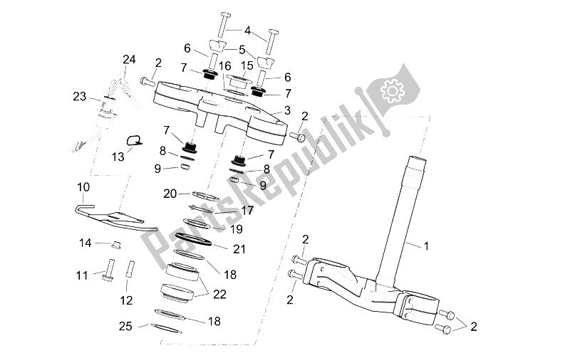 All parts for the Steering of the Aprilia ETV 1000 Capo Nord 2004