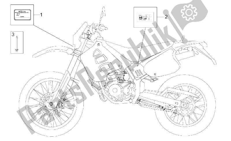 Todas las partes para Juego De Placas de Aprilia RX 50 2003