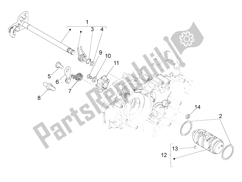 Toutes les pièces pour le Boîte De Vitesses / Sélecteur / Came De Changement De Vitesse du Aprilia RS4 50 2T 2011