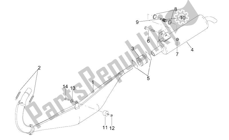 Toutes les pièces pour le Unité D'échappement du Aprilia RS 50 1996