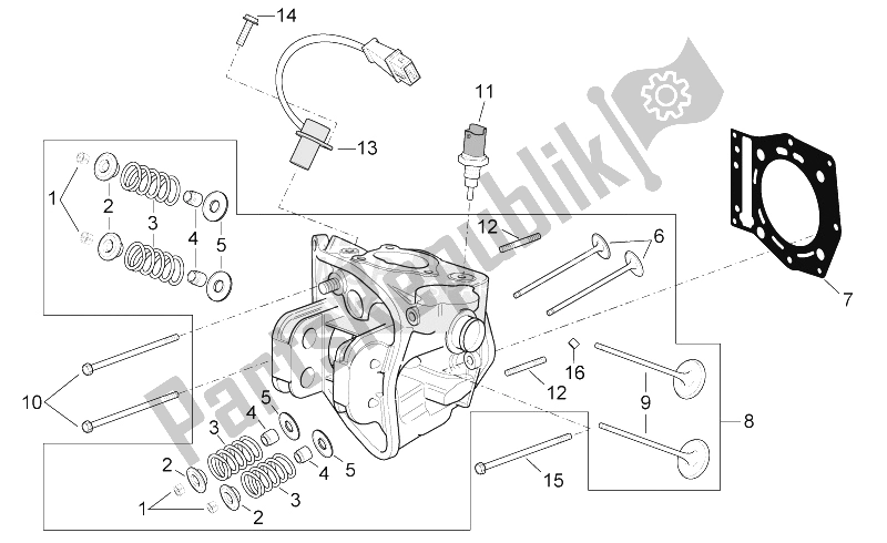 Wszystkie części do G? Owica Cylindra Aprilia Scarabeo 400 492 500 Light 2006