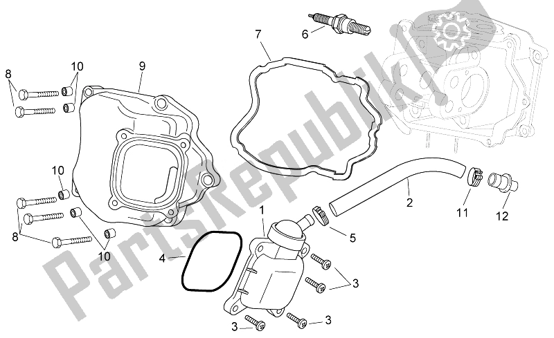 Toutes les pièces pour le Soupape De Reniflard D'huile du Aprilia Sport City Cube 125 200 Carb E3 2008