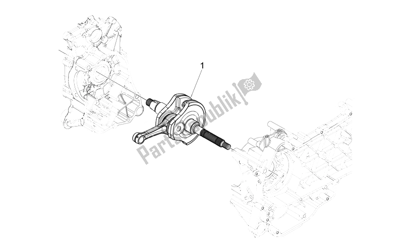Alle onderdelen voor de Aandrijfas van de Aprilia Mojito 125 E3 2008