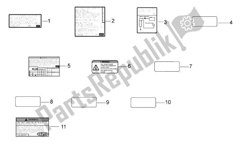 All parts for the Usa Decals of the Aprilia Dorsoduro 750 ABS 2008