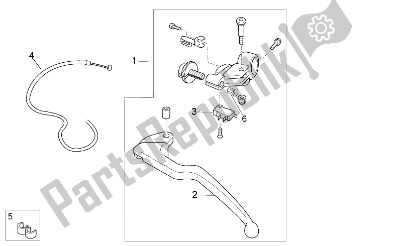 Toutes les pièces pour le Levier D'embrayage du Aprilia Tuono 1000 V4 R STD Aprc 2011