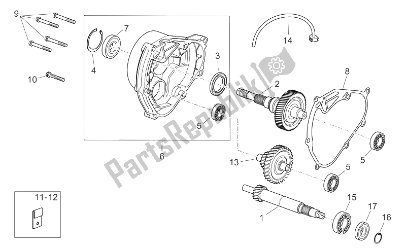 Tutte le parti per il Trasmissione del Aprilia Scarabeo 250 Light E3 2006