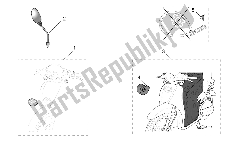 All parts for the Acc. - Various Ii of the Aprilia Scarabeo 50 2T E2 ENG Piaggio 2005