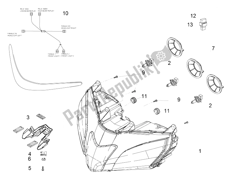 Toutes les pièces pour le Feux Avant du Aprilia RSV4 Racing Factory L E 1000 2015