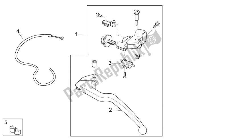 All parts for the Clutch Lever of the Aprilia RSV4 Aprc R 1000 2011