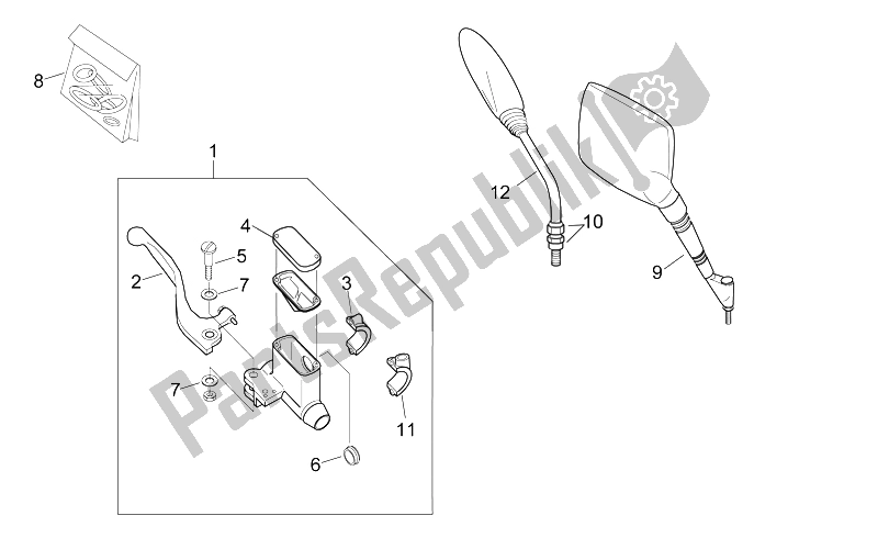 Todas las partes para Controles Ii de Aprilia RX 50 1995