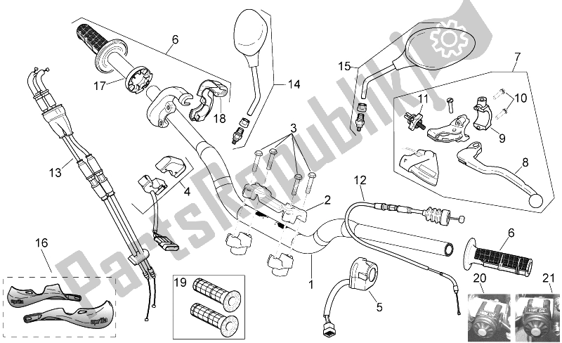 All parts for the Controls of the Aprilia RXV SXV 450 550 2006