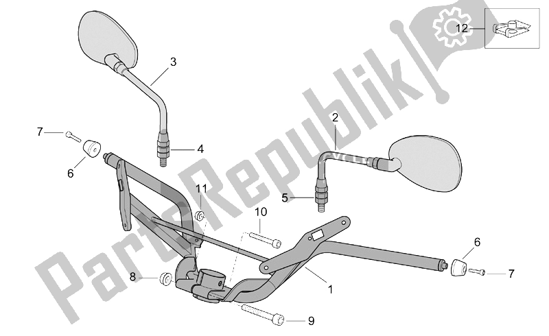 Todas las partes para Manillar de Aprilia Scarabeo 500 2003