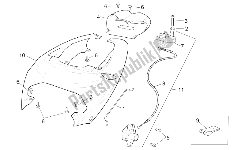 Toutes les pièces pour le Carrosserie Arrière - Carénage Arrière du Aprilia RSV Mille 1000 1998