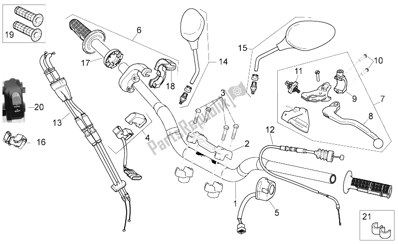 All parts for the Controls of the Aprilia SXV 450 550 2009
