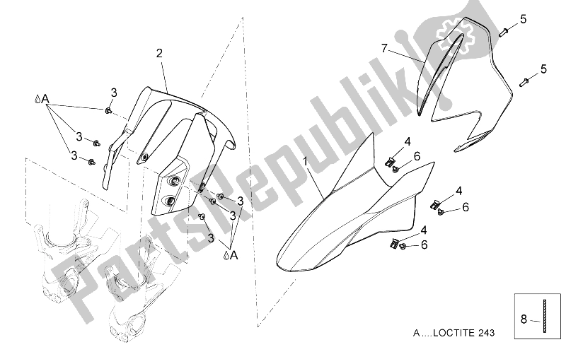 All parts for the Front Body - Front Mudguard of the Aprilia Dorsoduro 750 Factory ABS 2010
