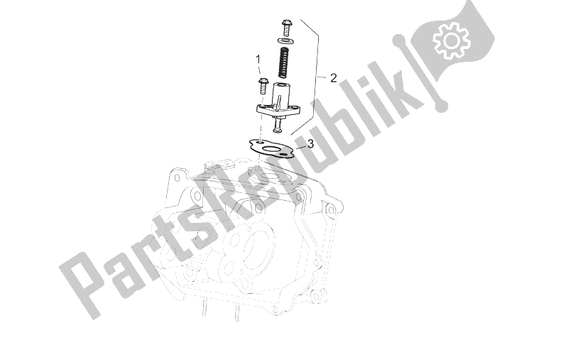 Alle onderdelen voor de Ketting Aanspanner van de Aprilia Atlantic 125 250 2006