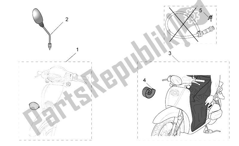 All parts for the Acc. - Various Ii of the Aprilia Scarabeo 50 2T E2 ENG Piaggio 2007