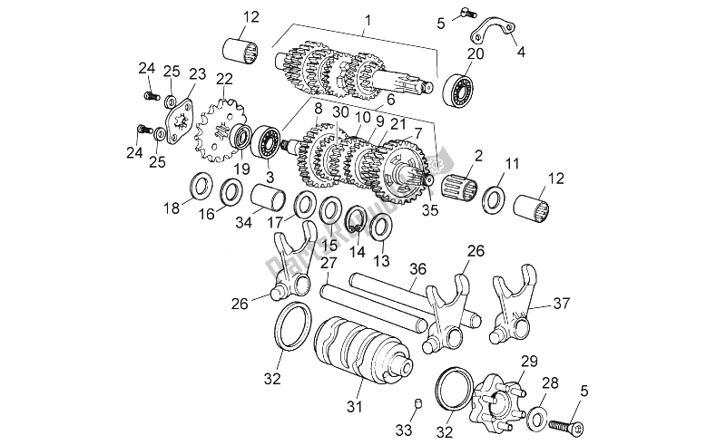 Tutte le parti per il Riduttore del Aprilia RX SX 50 2011