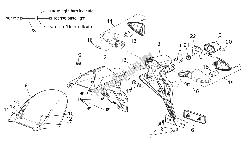 Tutte le parti per il Corpo Posteriore Ii del Aprilia RSV4 Aprc R ABS 1000 2013