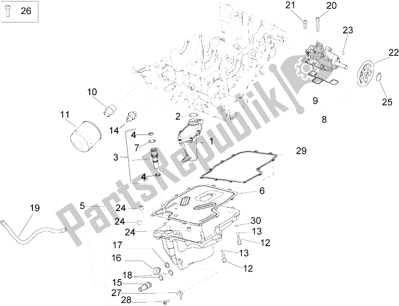 Todas as partes de Schmierung do Aprilia RSV4 RR 1000 2015