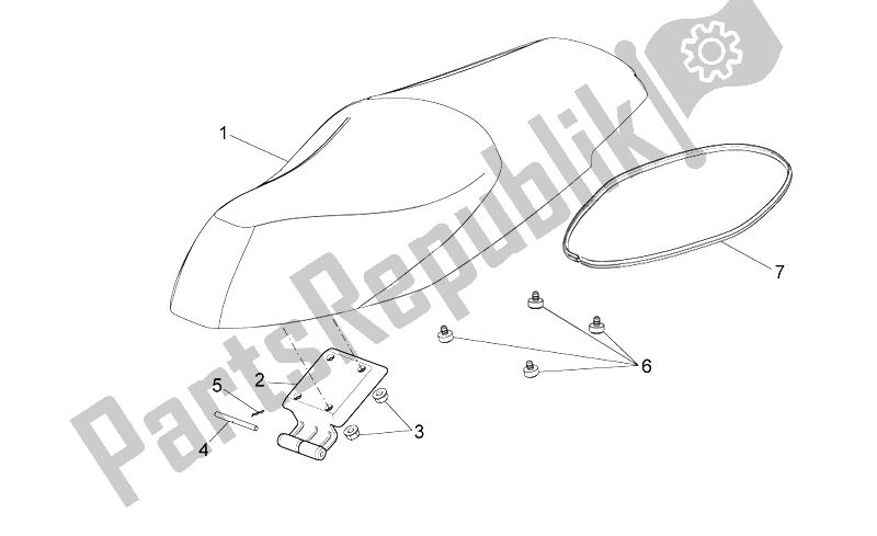 Todas as partes de Unidade De Sela do Aprilia Sport City Street 300 4T 4V E3 2012