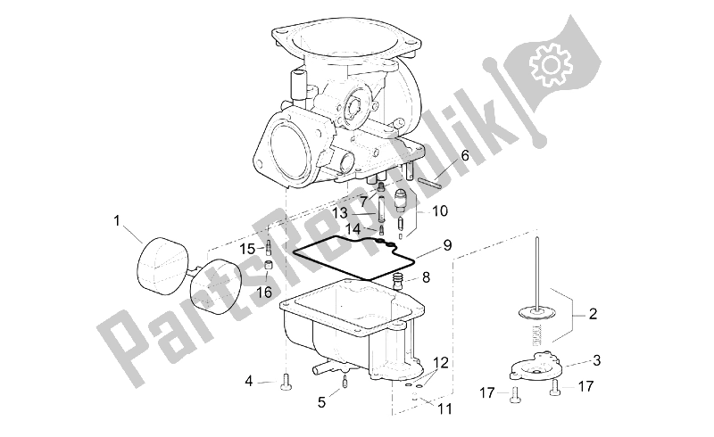 All parts for the Carburettor Iii of the Aprilia Leonardo 250 ENG Yamaha 1999