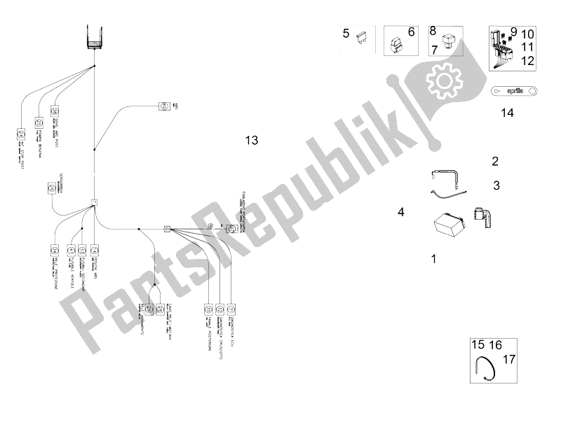 Tutte le parti per il Hint. Elektrische Anlage del Aprilia RSV4 RR 1000 2015