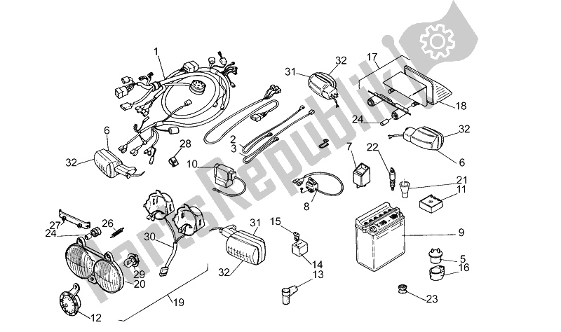All parts for the Electrical System of the Aprilia Tuareg Rally 50 1990