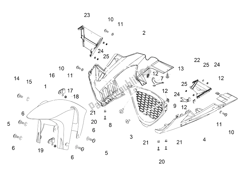 Toutes les pièces pour le Montant-garde-boue Avant du Aprilia RSV4 Racing Factory L E 1000 2015