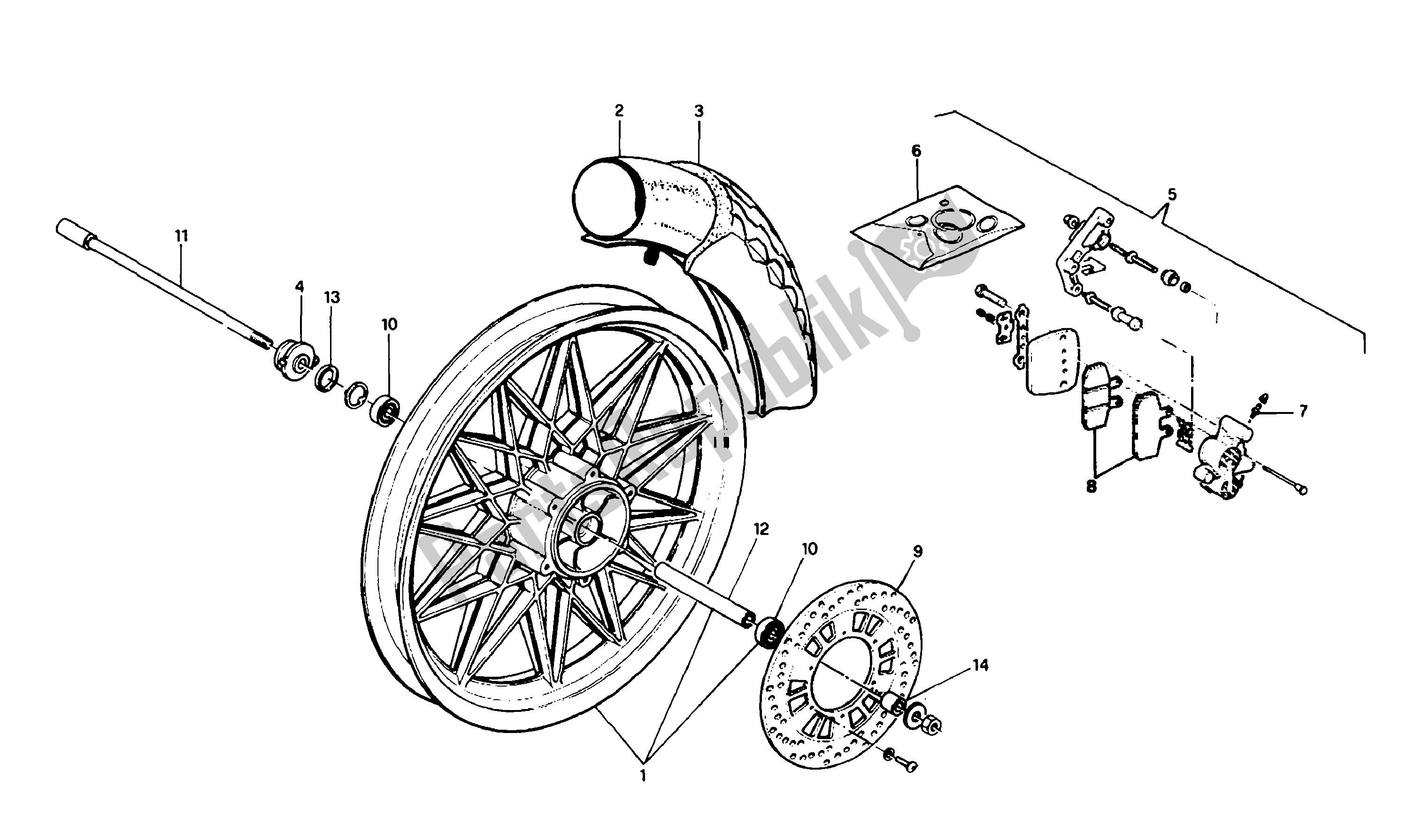 Todas las partes para Rueda Delantera de Aprilia Red Rose 125 1988 - 1990