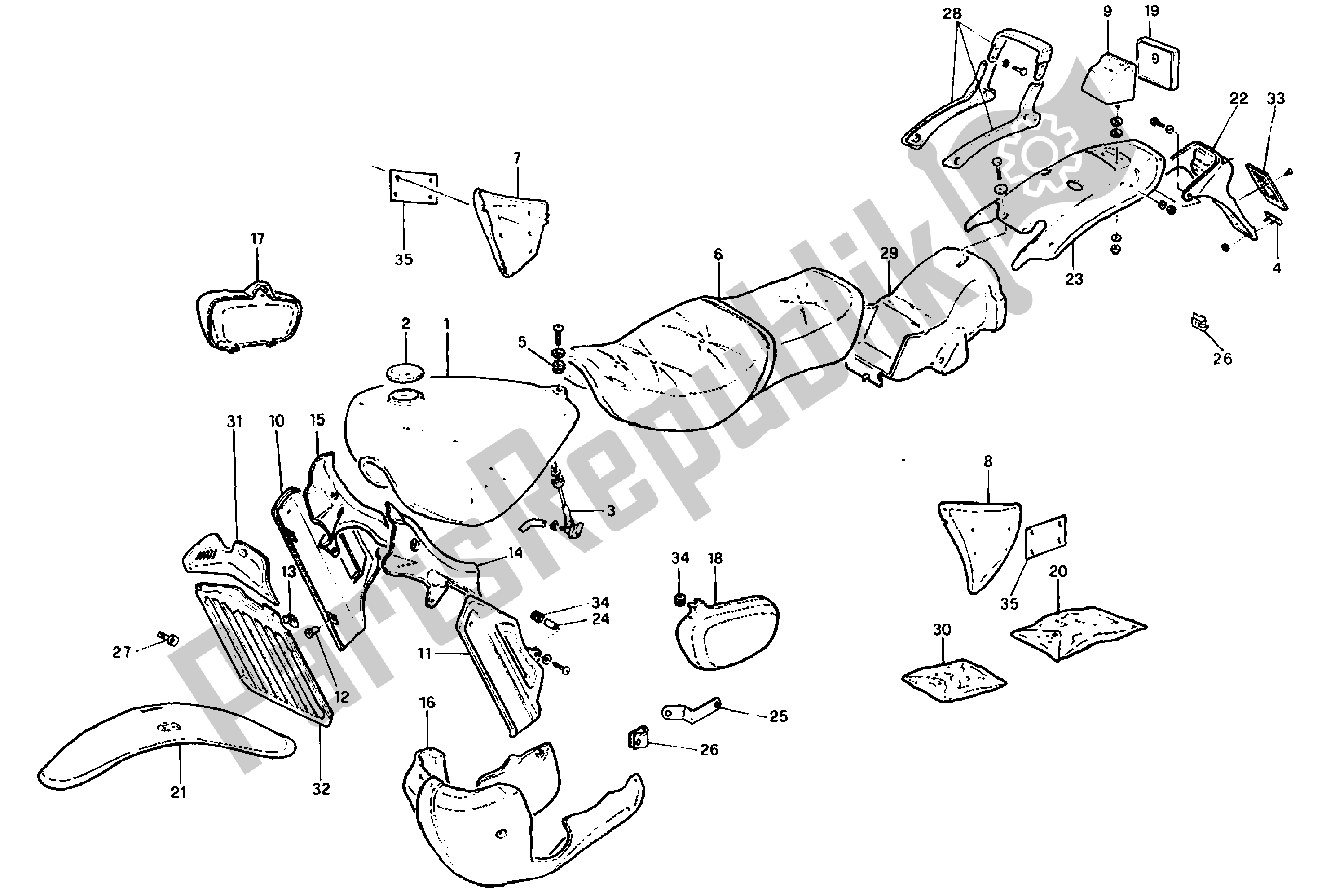 Tutte le parti per il Corpo del Aprilia Red Rose 125 1991