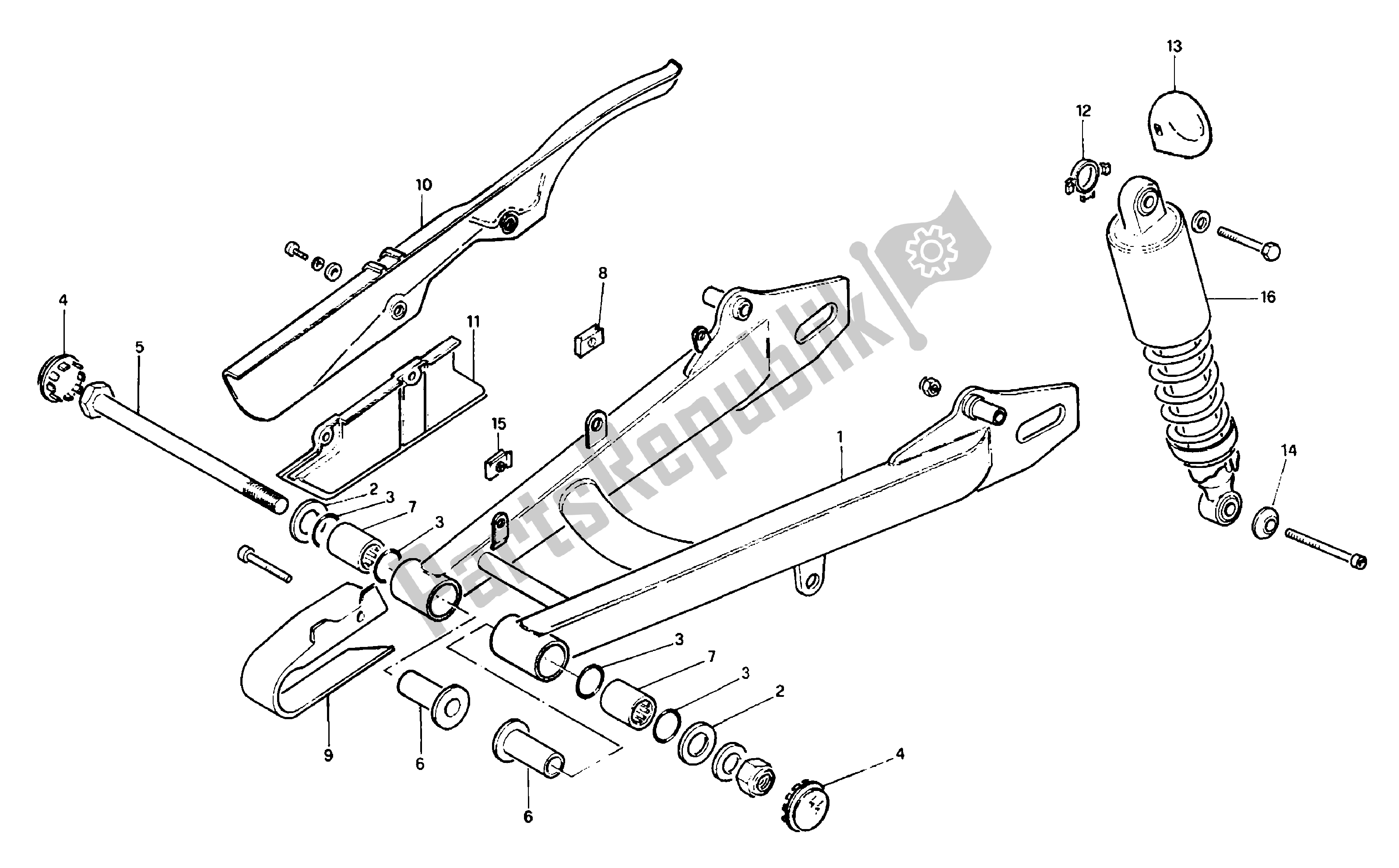 Toutes les pièces pour le Fourche Et Suspension Arrière du Aprilia Red Rose 125 1991