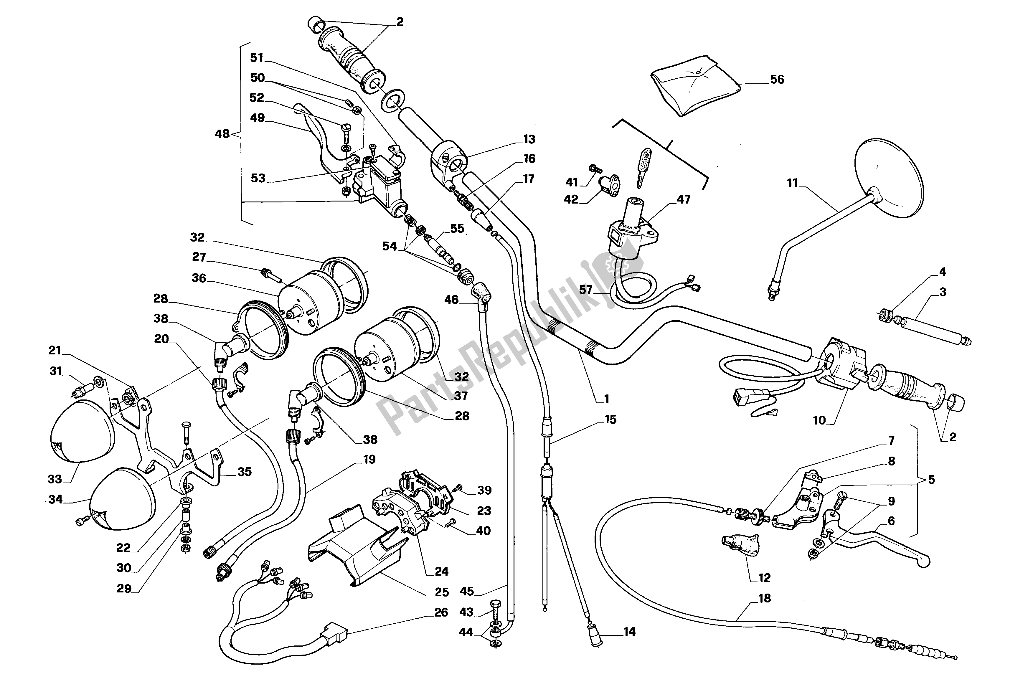 Toutes les pièces pour le Poignées Et Commandes du Aprilia Red Rose 50 1991