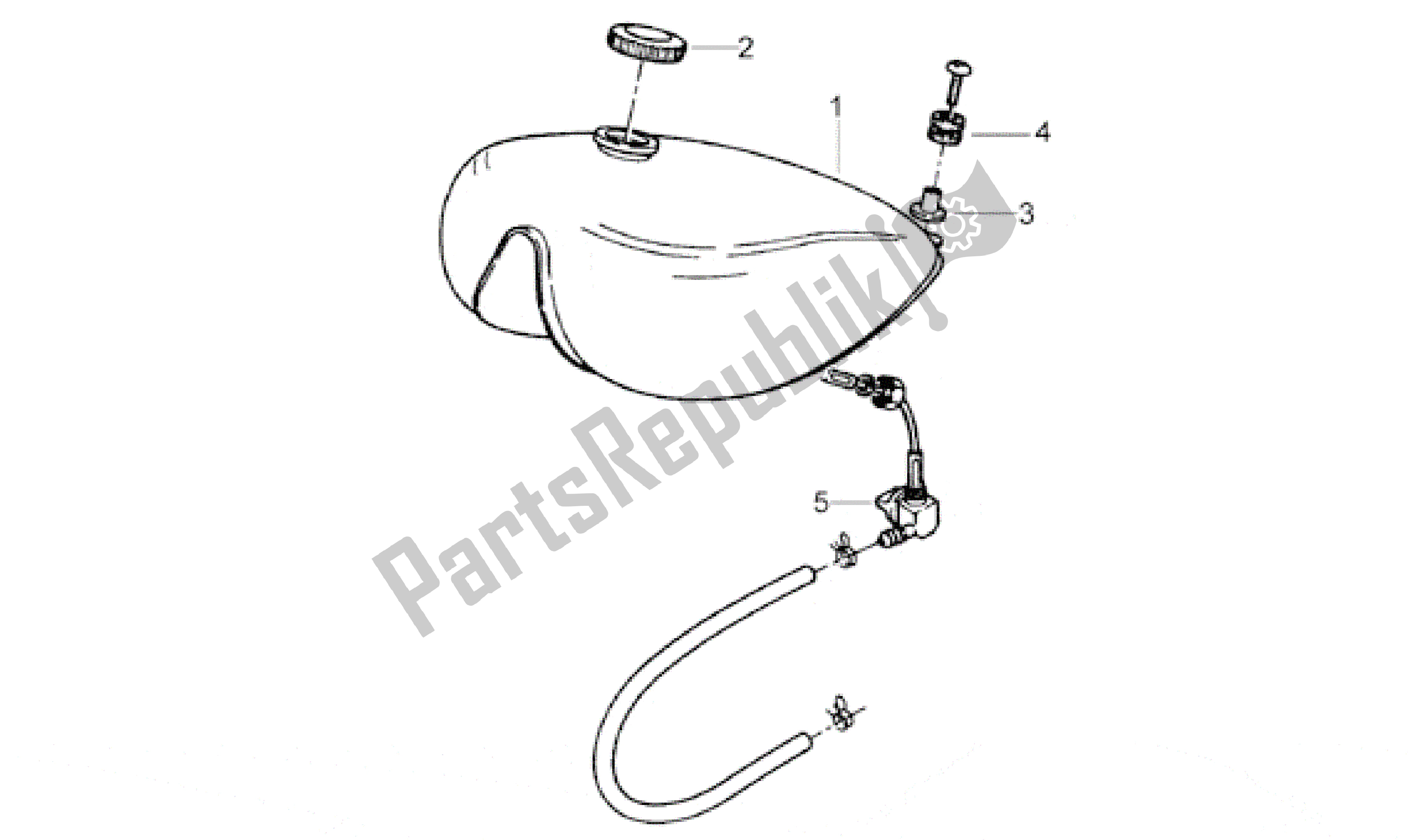All parts for the Fuel Tank of the Aprilia Classic 50 1992 - 1999