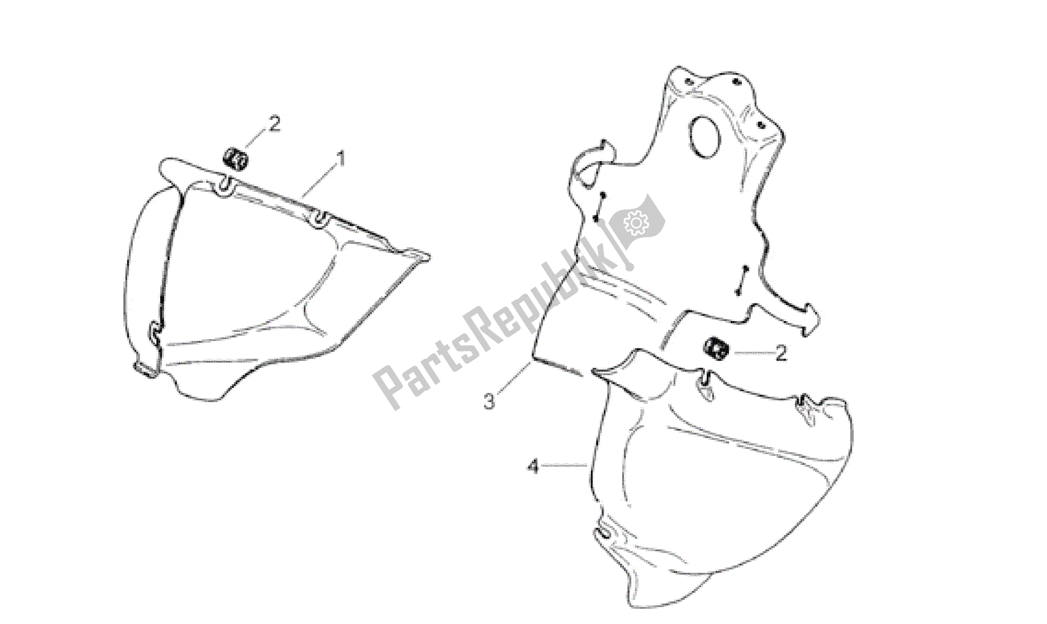 Toutes les pièces pour le Corps Central I du Aprilia Classic 50 1992 - 1999