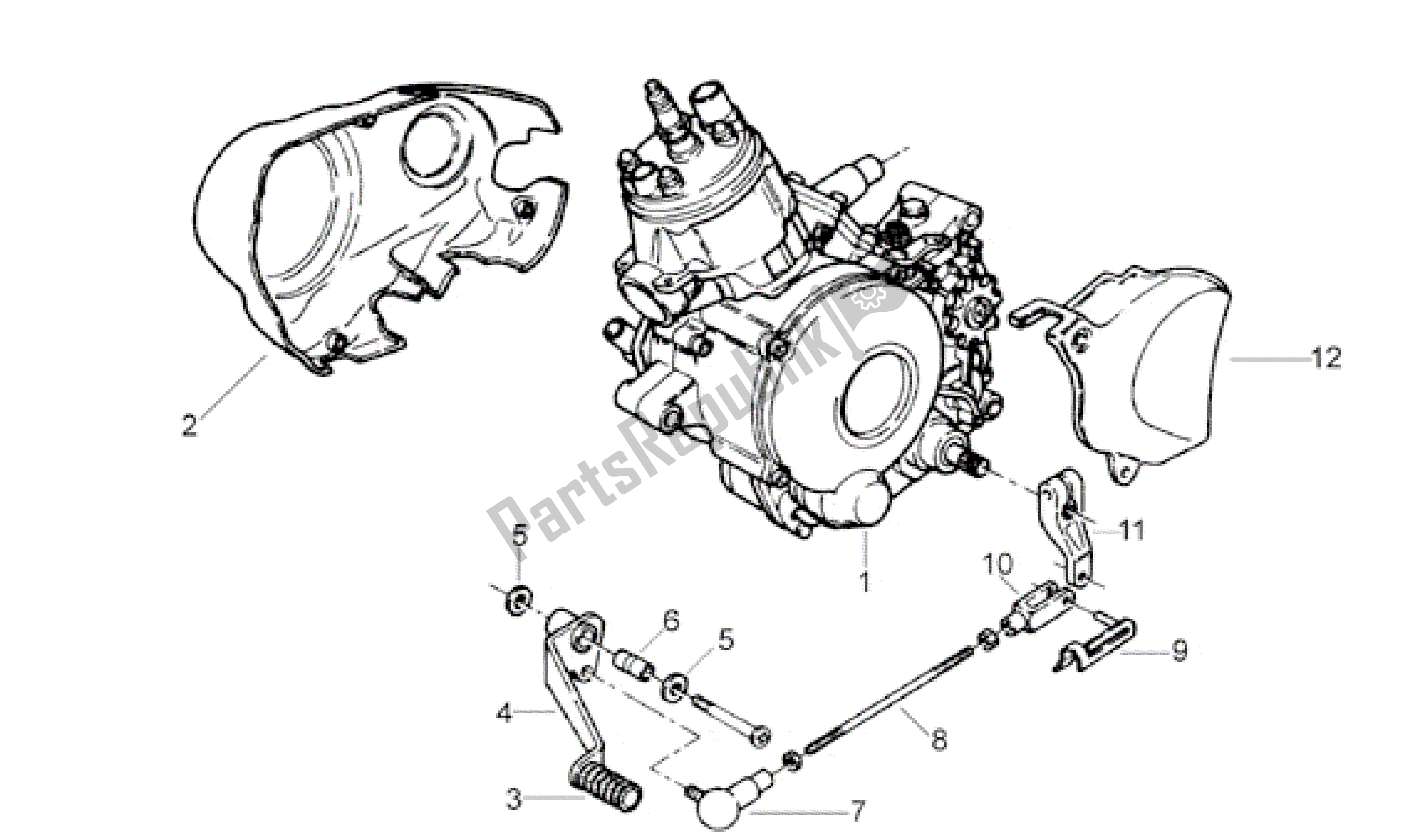 All parts for the Engine Ii of the Aprilia Classic 50 1992 - 1999