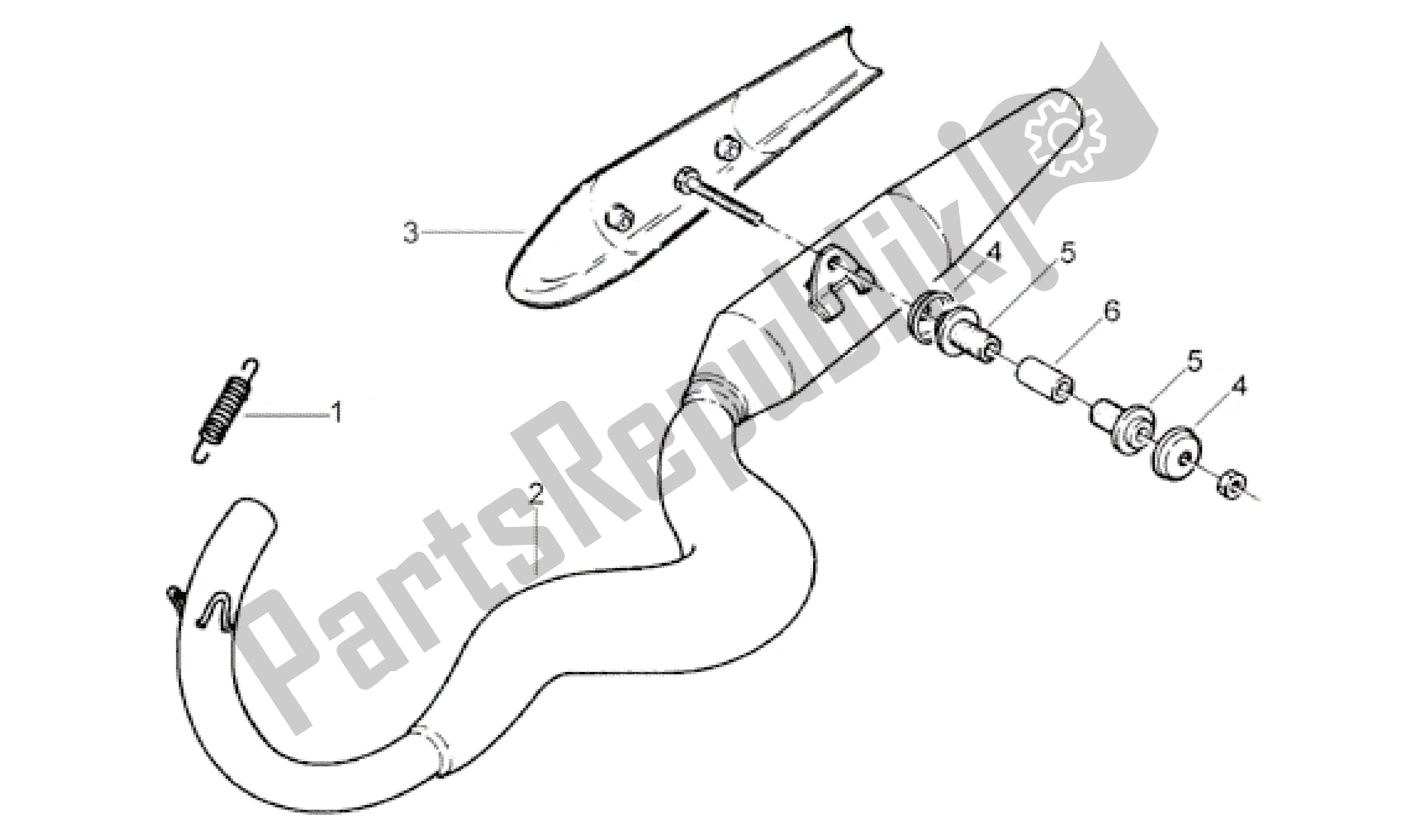 All parts for the Exhaust Unit of the Aprilia Classic 50 1992 - 1999
