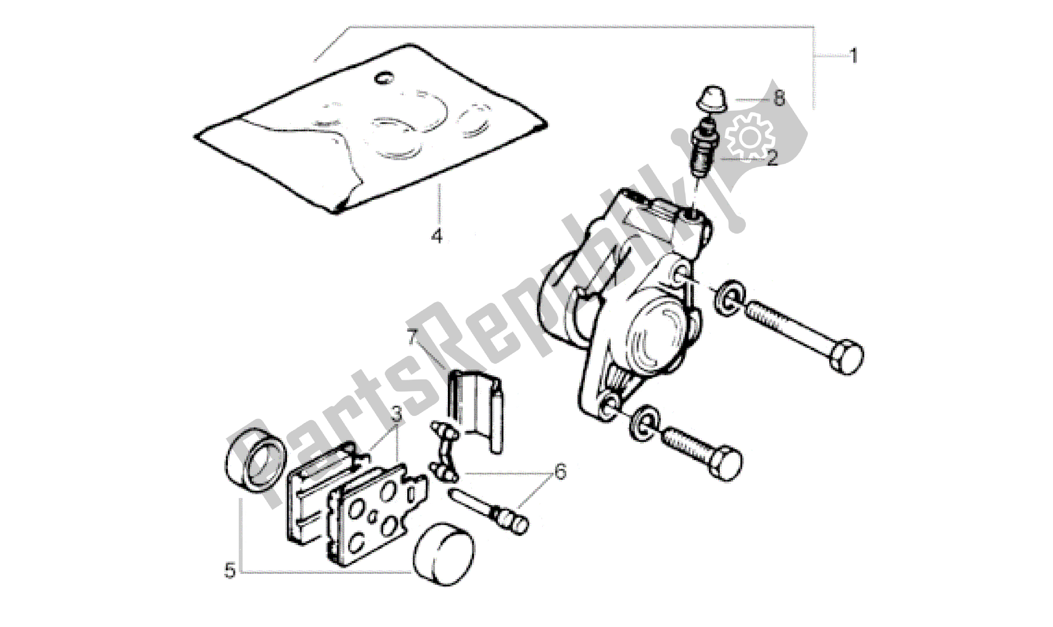 Alle Teile für das Bremssattel Vorne des Aprilia Classic 50 1992 - 1999