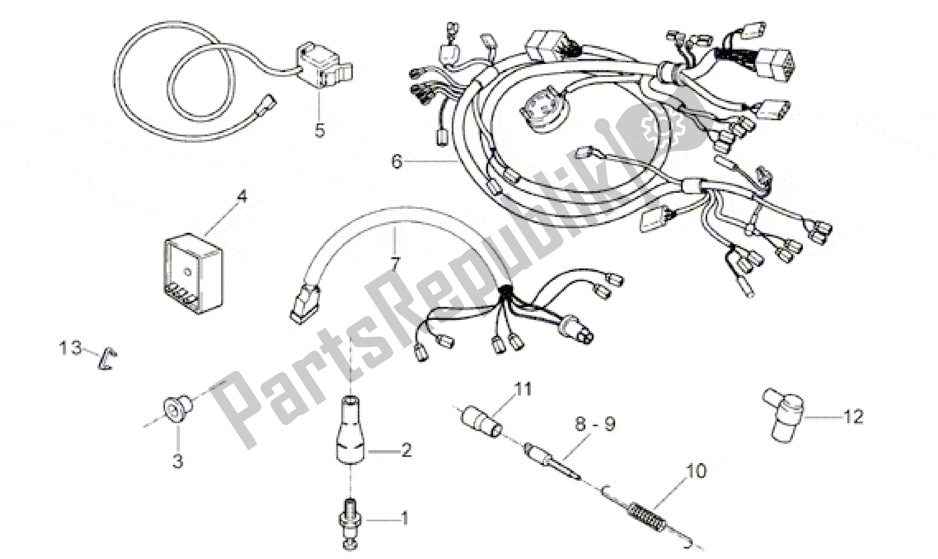All parts for the Electrical System Ii of the Aprilia Classic 50 1992 - 1999