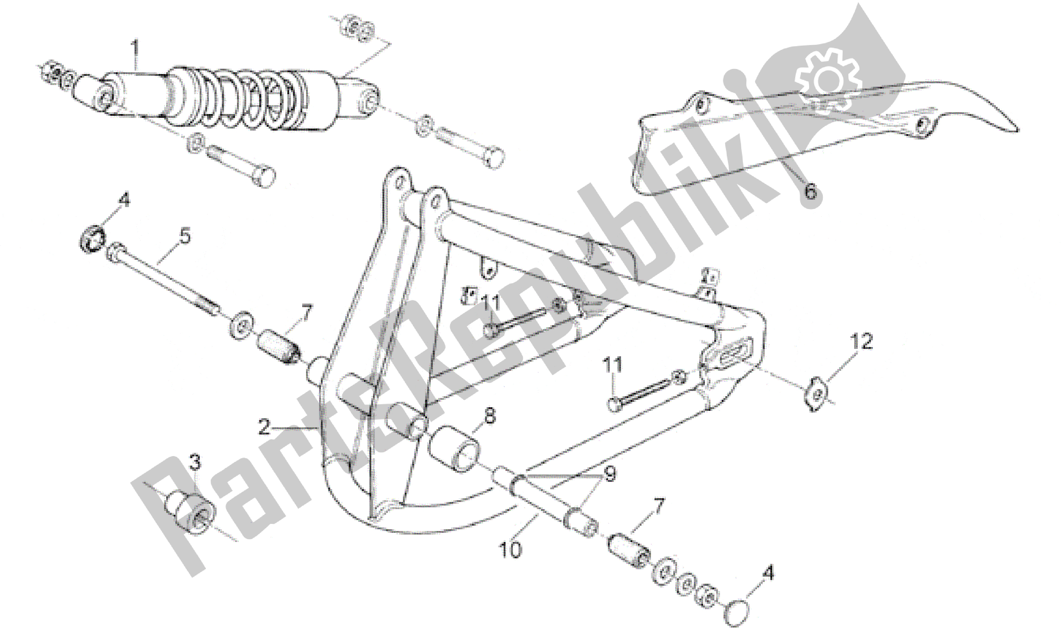 Tutte le parti per il Forcellone - Ammortizzatore del Aprilia Classic 50 1992 - 1999