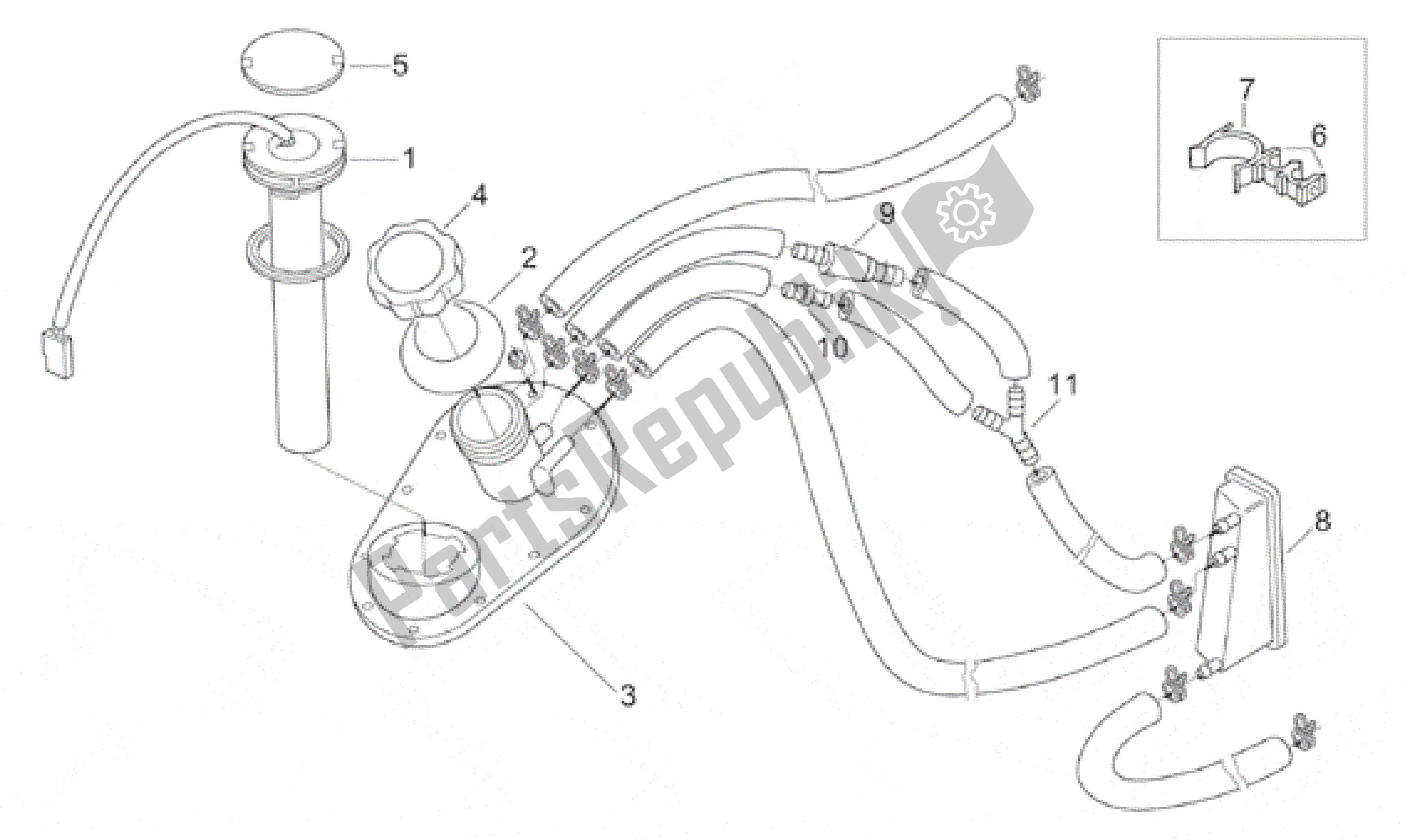 Alle onderdelen voor de Brandstofniveausensor 96 M. I. B + 97 van de Aprilia Leonardo 125 1996 - 1998