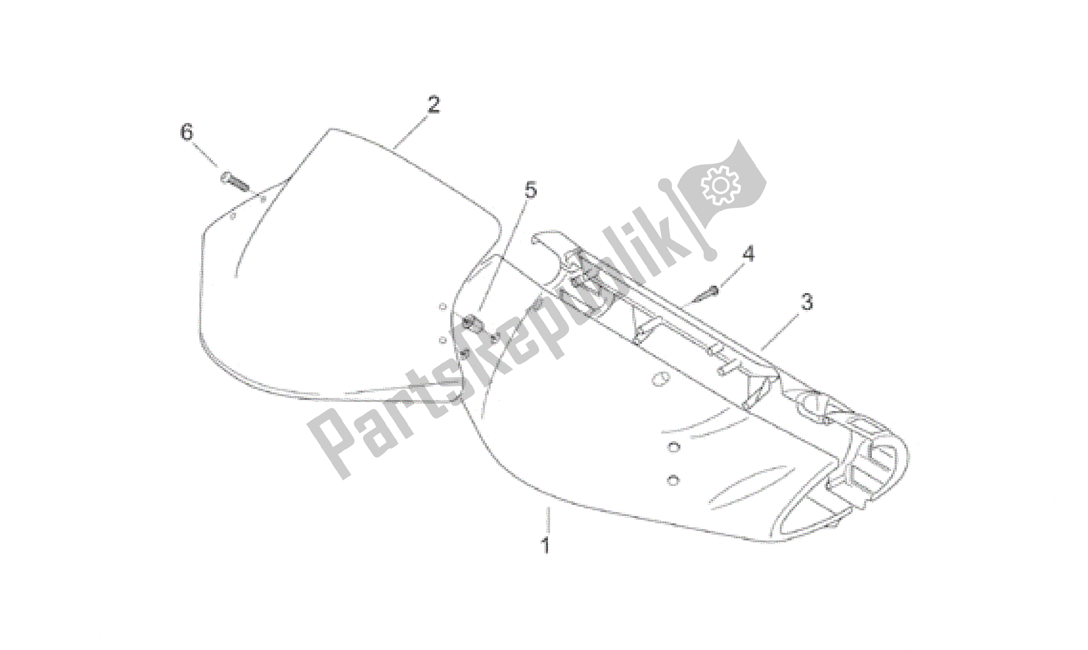 Todas las partes para Cuerpo Frontal - Carenado Frontal de Aprilia Leonardo 125 1996 - 1998