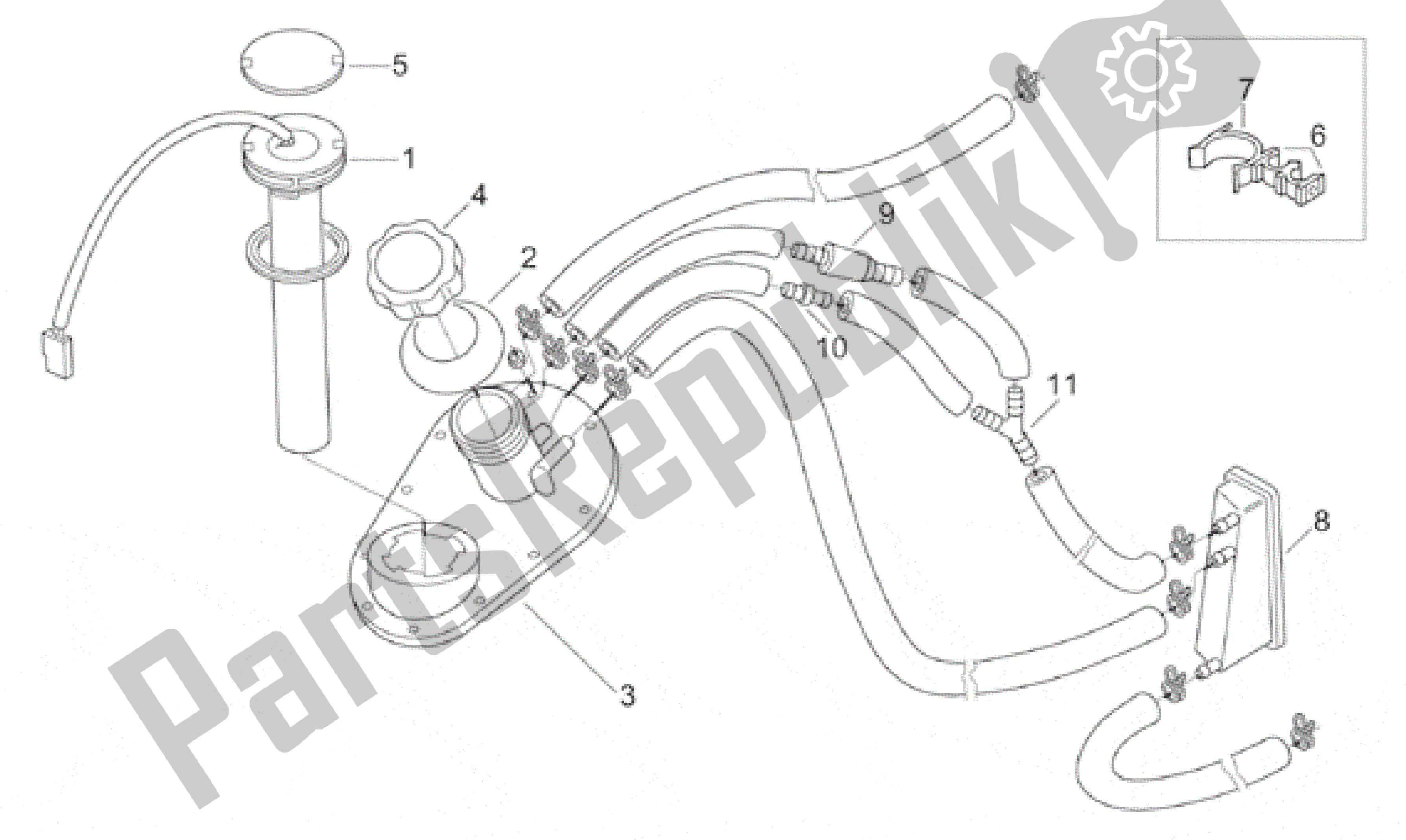 Todas las partes para Sensor De Nivel De Combustible 96 M. I. B + 97 de Aprilia Leonardo 150 1996 - 1998