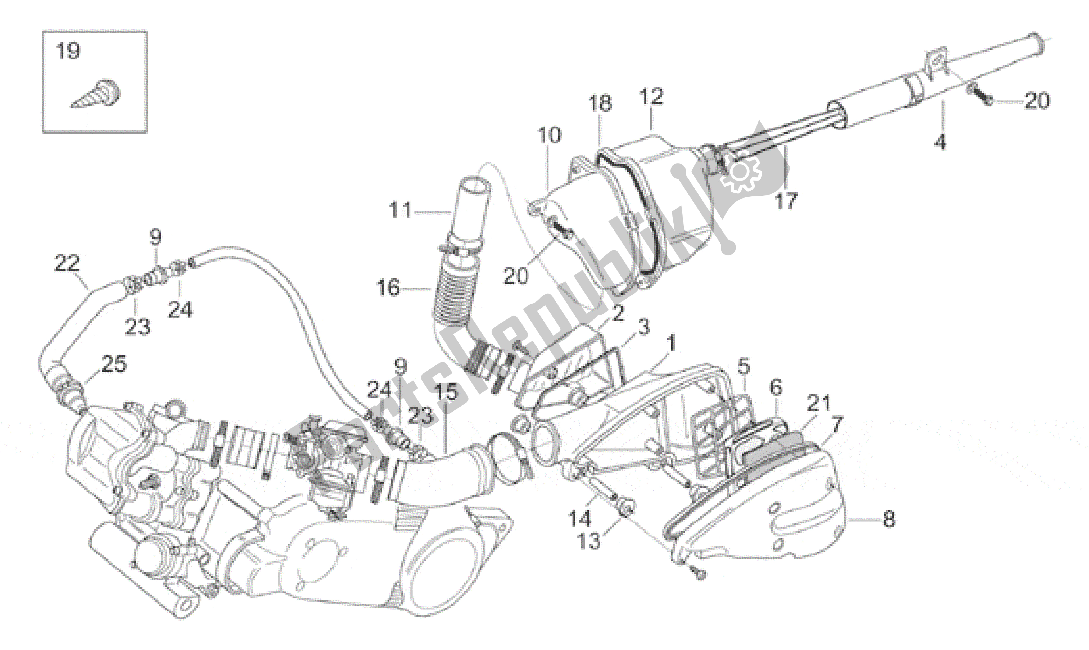 Toutes les pièces pour le Filtre du Aprilia Leonardo 150 1996 - 1998