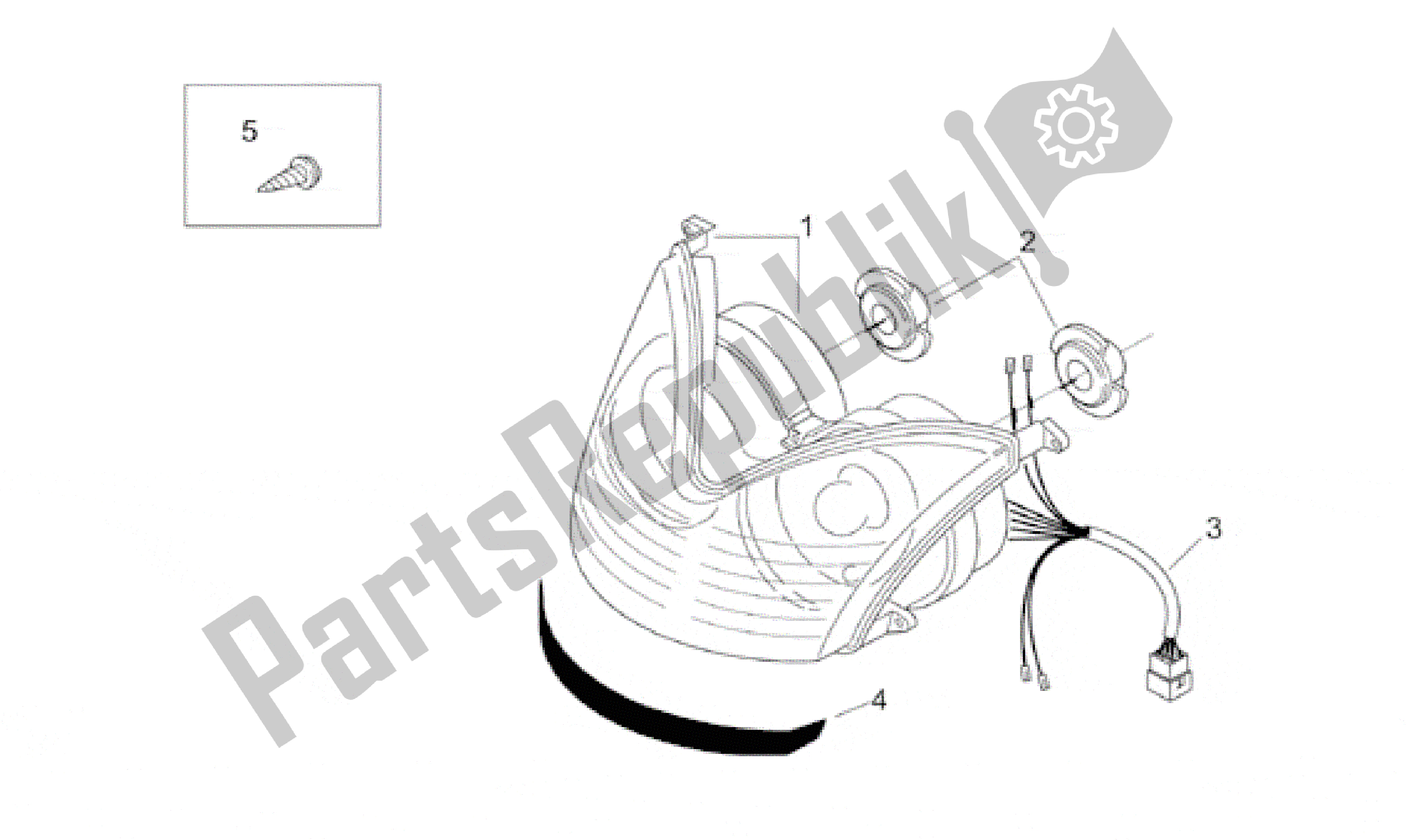 All parts for the Lights I of the Aprilia Leonardo 150 1996 - 1998