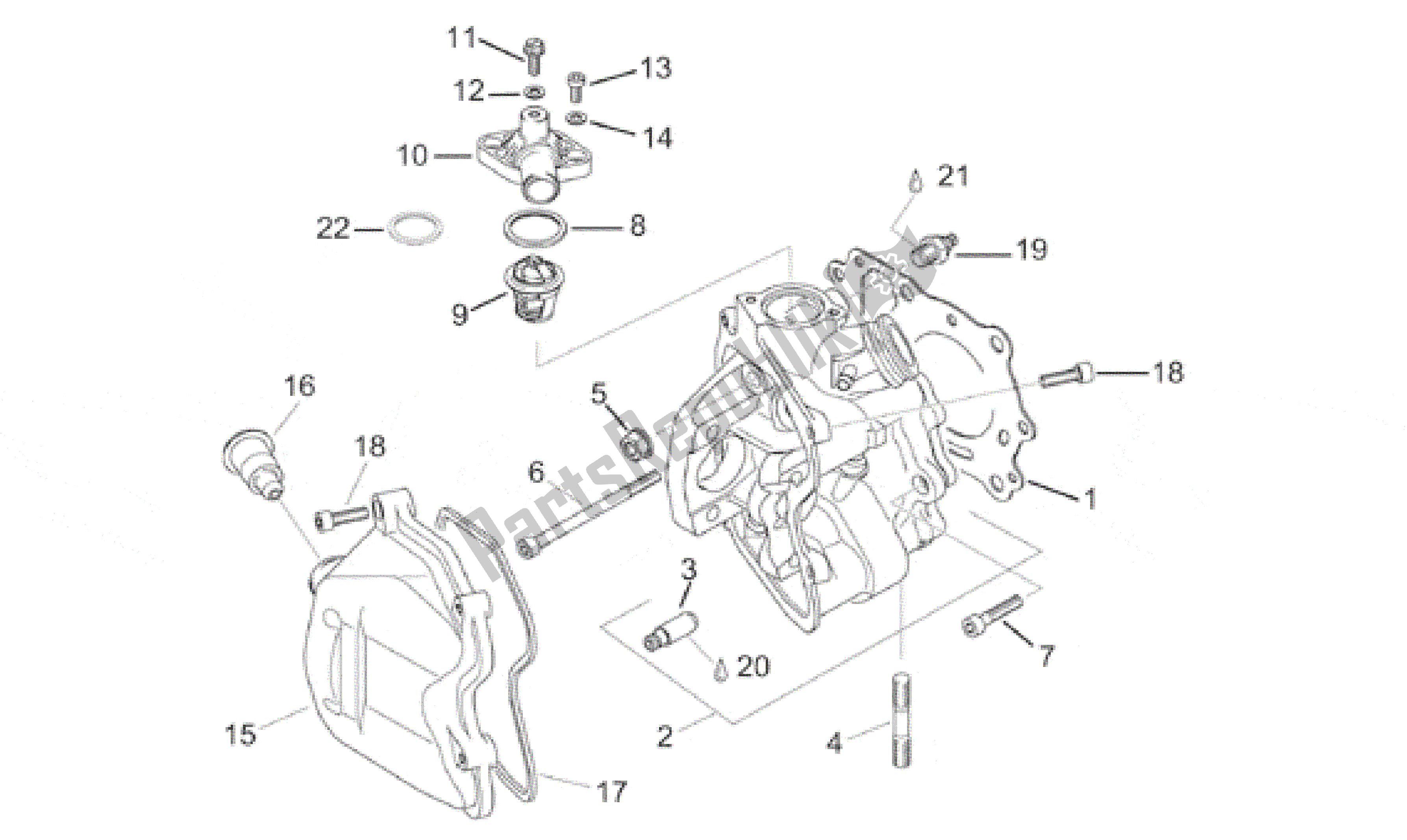 Alle onderdelen voor de Cilinderkop van de Aprilia Leonardo 150 1996 - 1998