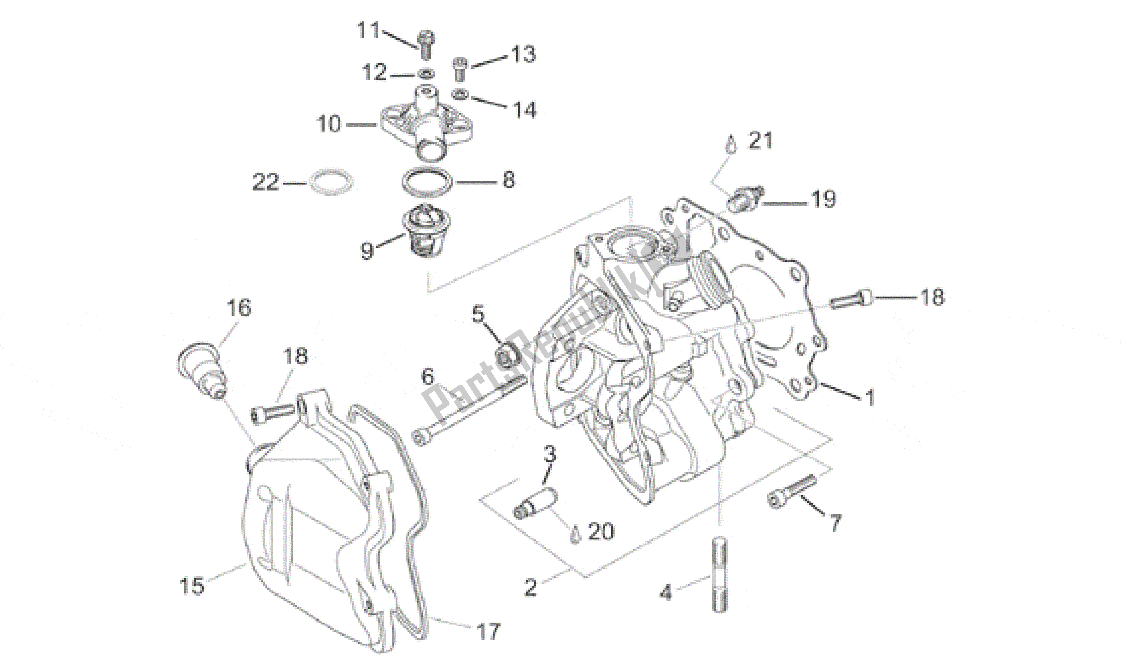 Wszystkie części do G? Owica Cylindra Aprilia Leonardo 150 1996 - 1998