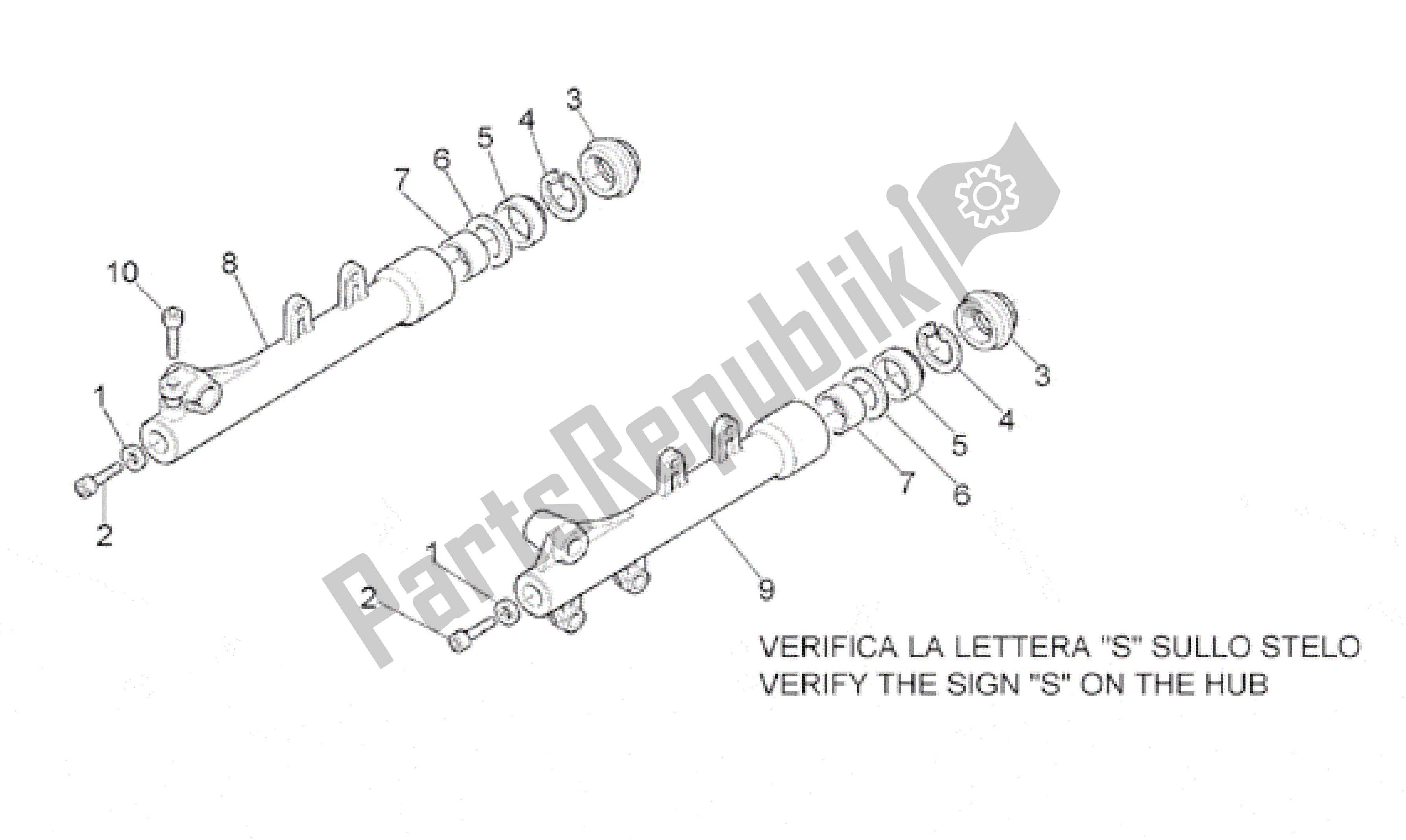 Toutes les pièces pour le Fourche Avant - Manches du Aprilia Leonardo 150 1996 - 1998