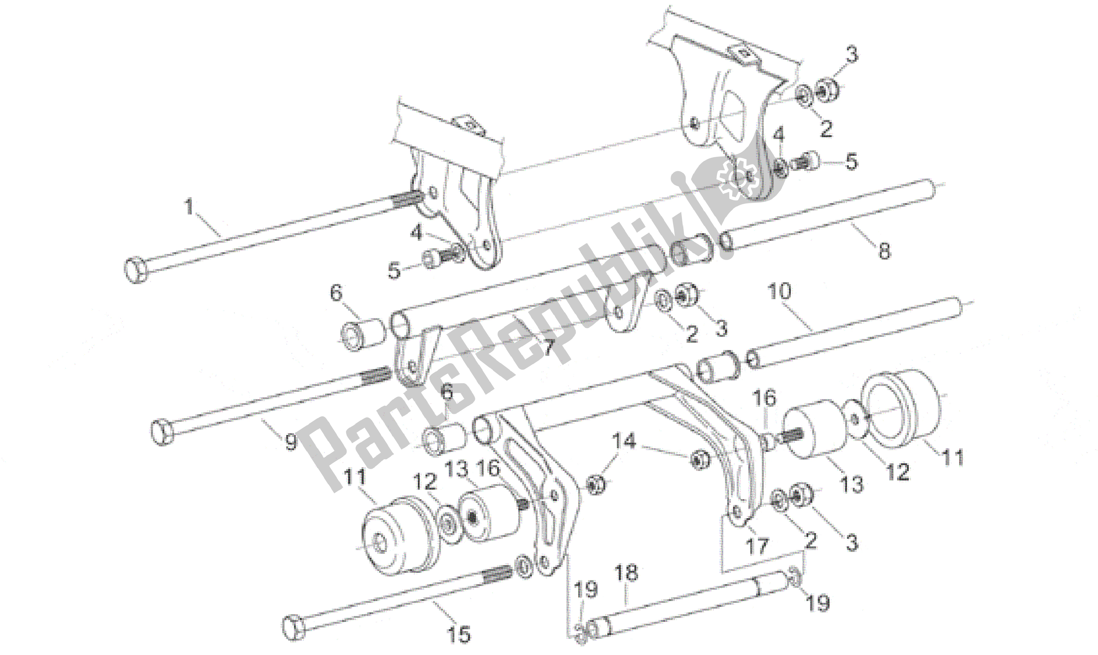 All parts for the Connecting Rod of the Aprilia Leonardo 150 1996 - 1998